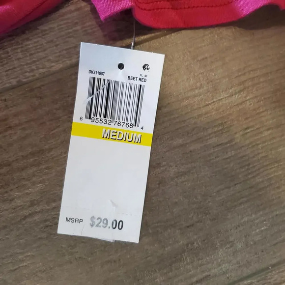 NWT Ultra Flirt Women's Pink and White Tie Dye V-Neck Top Size Medium - Picture 4 of 14